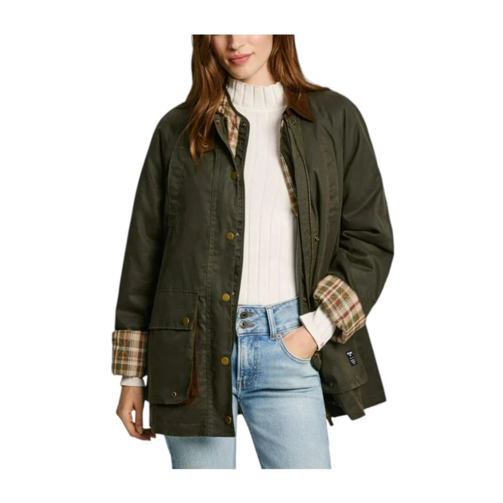 Pepe Jeans Babette Jack met Afneembare Vest Green Dames