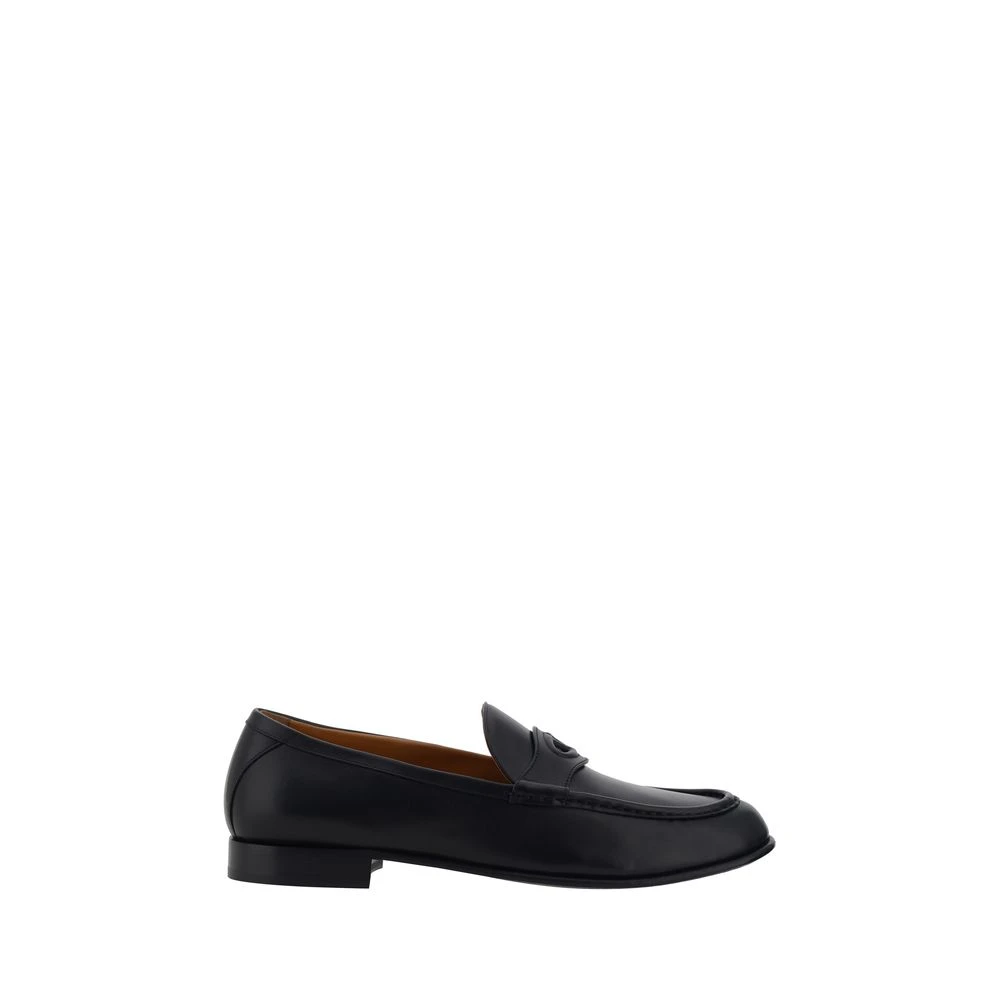 Valentino Garavani Black Leather Slip-On Loafers - EU40/US7 - Image 2