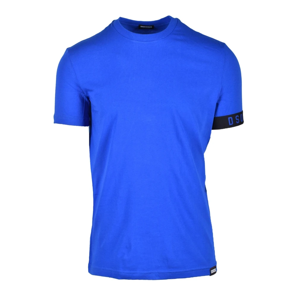 Dsquared2 Katoen Elastaan T-shirt Blue Heren