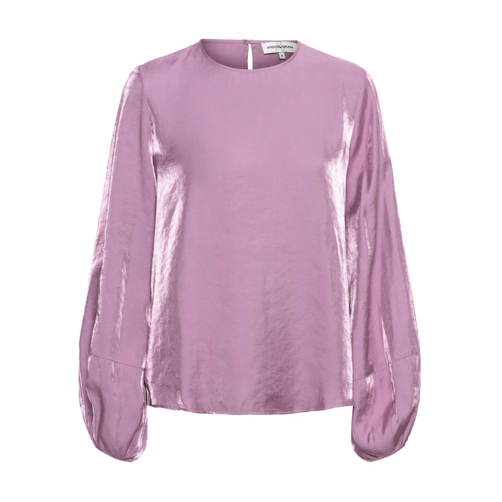 &Co Woman Elena Lange Mouw Top Bl322 Purple Dames