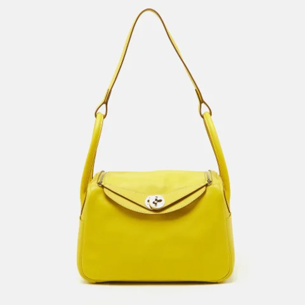 Hermès Vintage Pre-owned Leather shoulder-bags Yellow Dames