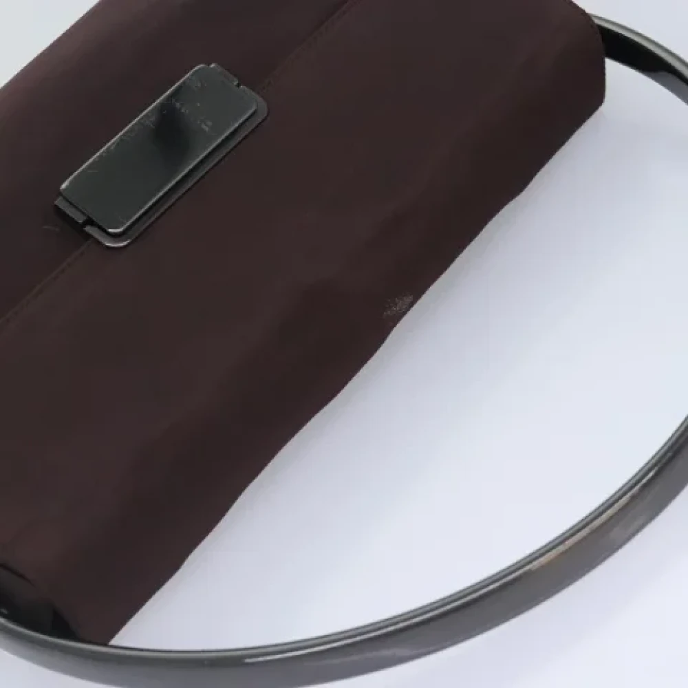 Prada Vintage Pre-owned Nylon handbags Brown Dames