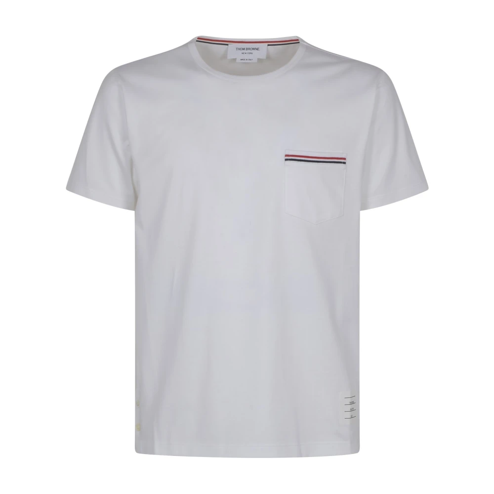 Thom Browne Witte Zak T-shirt Medium Gewicht Jersey White Heren