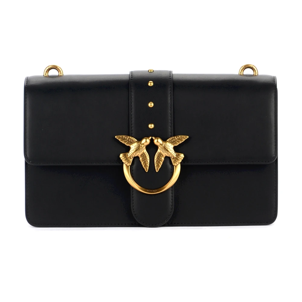 Pinko Klassieke Love Bag in zwart leer Black Dames