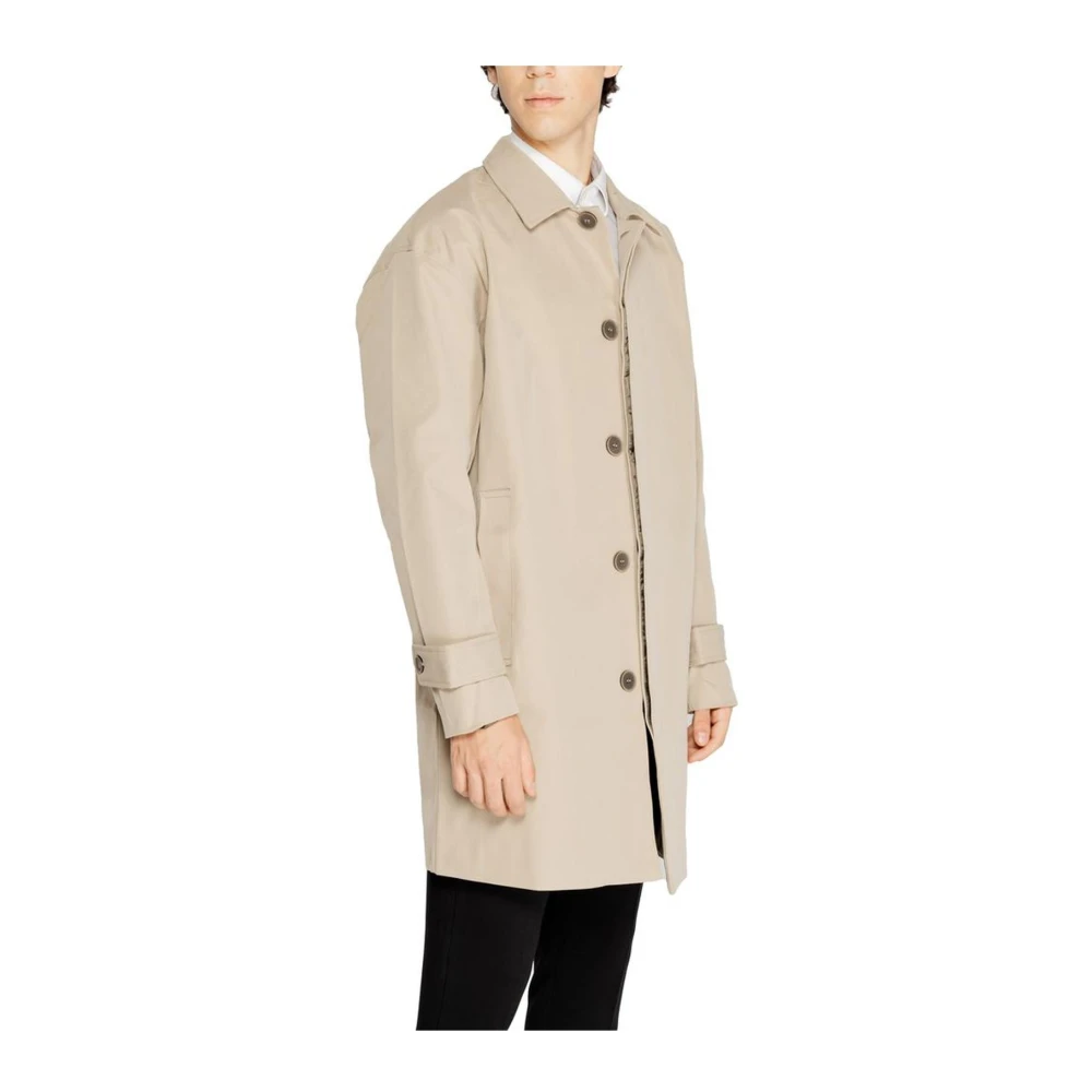 Only & Sons Beige Polyester Herfst Winter Jas Collectie Beige Heren