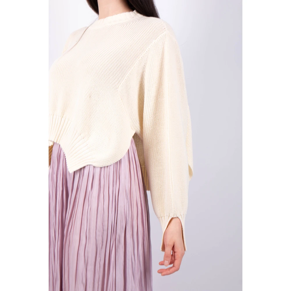 Roberto Collina Natuurlijke Pullover Sweater Beige Dames