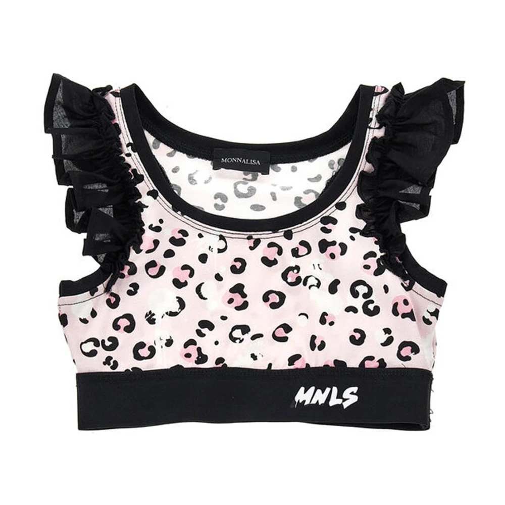 Monnalisa Girls Multicolor Cotton Top - Kids Sleeveless Tops - 15 Y - Kids