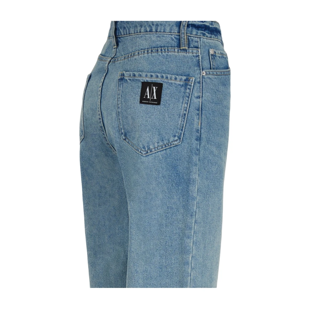 Armani Exchange Blauwe Denim Jeans met Logodetail Blue Dames