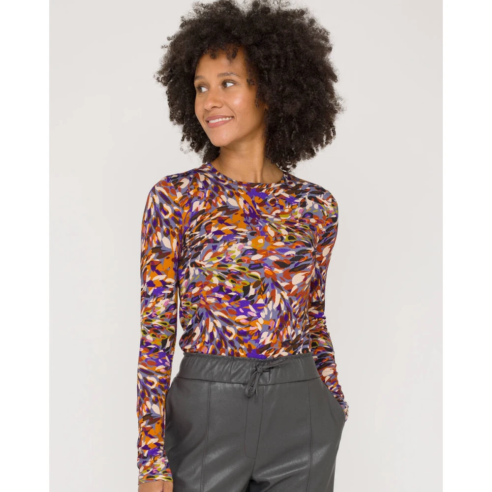 Anna Van Toor Korte Mouw Top 26a04-03732 Multicolor Dames