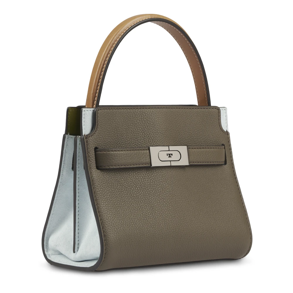TORY BURCH Kleur-Blok Kiezel Petite Dubbele Tas Green Dames
