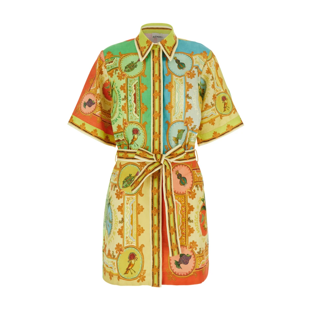 Alemais Multicolor Katoenen Overhemdjurk Multicolor Dames