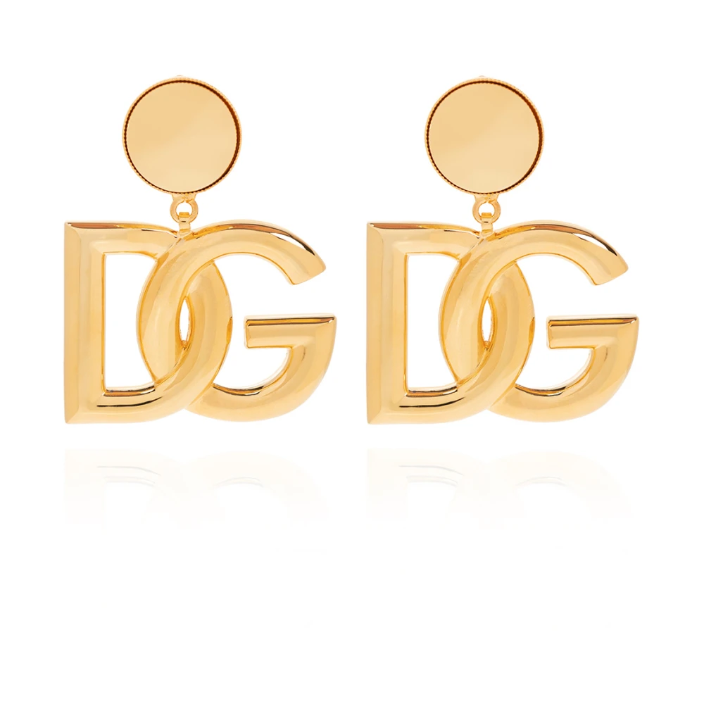 Dolce & Gabbana Women's Yellow Logo-Shaped Clip-On Earrings - Earrings - One Size - Accessories