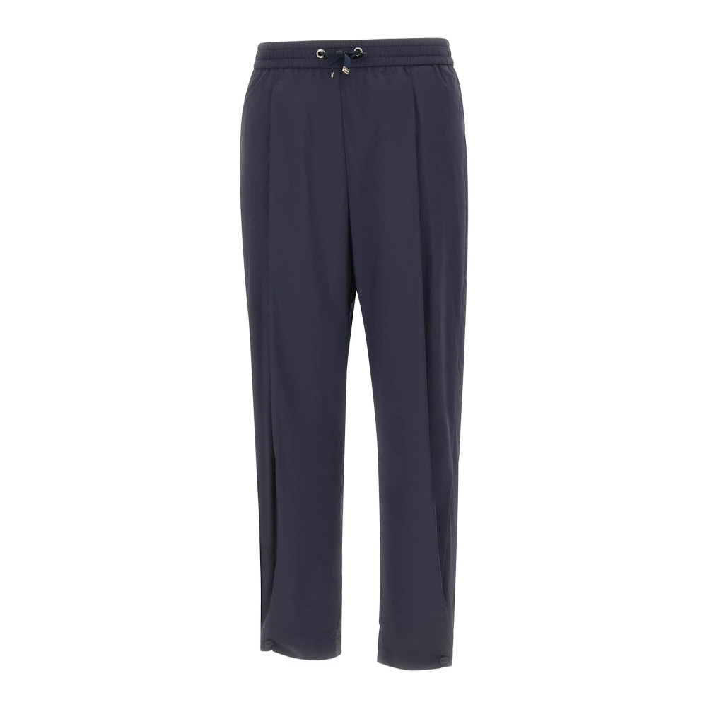 Herno Blå Lätta Stretchbyxor I Nylon