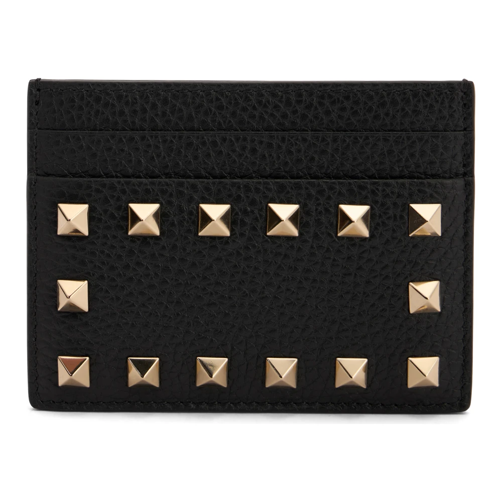 Valentino Garavani Women's Black Wallets & Cardholders, One Size, Rockstud Card Holder