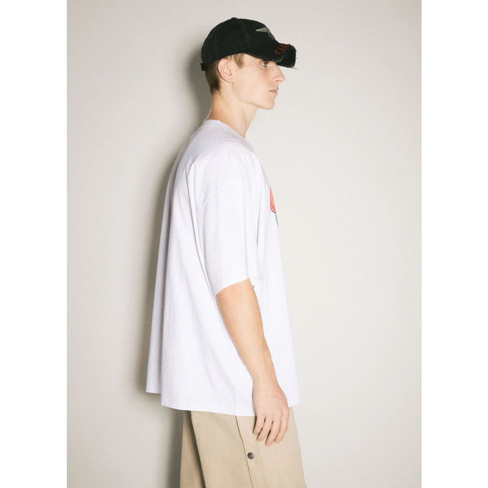 Martine Rose Grafische Print Katoenen T-shirt White Heren