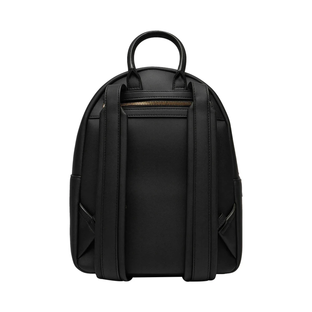 Moschino Zwarte Trendy Rugzak met Gouden Details Black Dames