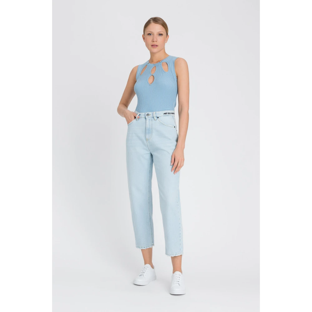 Twinset Barrel Jeans Licht Denim Blue Dames