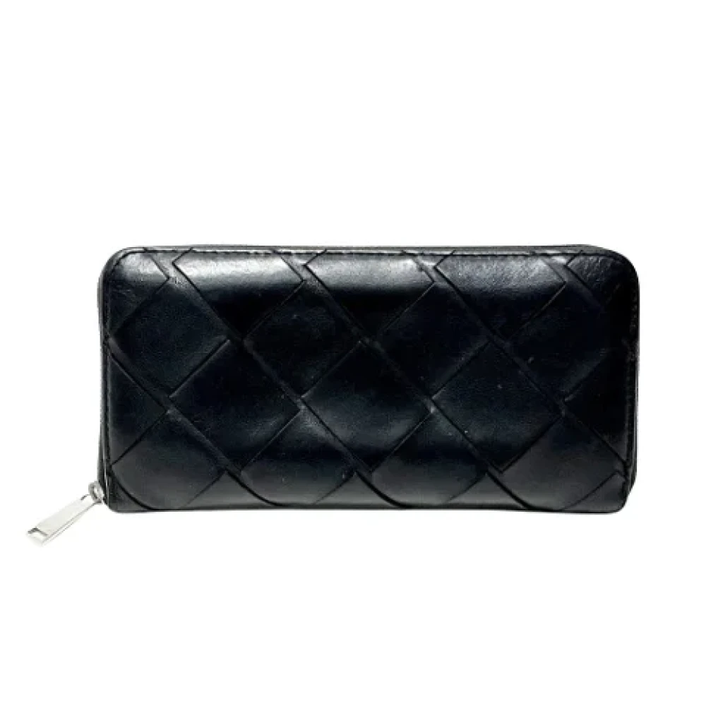 Bottega Veneta Vintage Pre-owned Leather wallets Black Dames