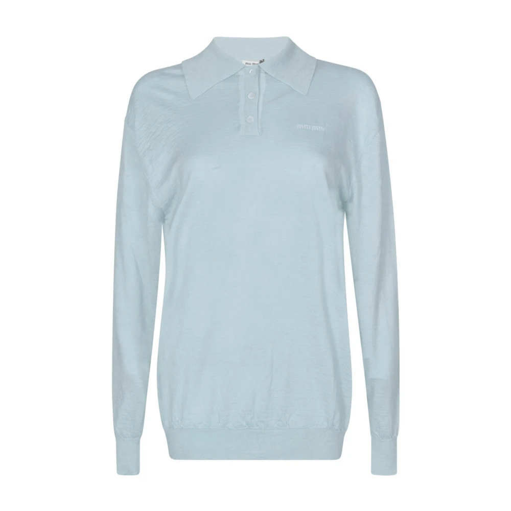 Miu Kasjmier Polo met reliëflogo Blue Dames