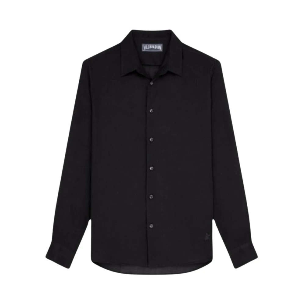 Vilebrequin Chemise À Manches Longues En Lin Homme Chemises Noir Xl