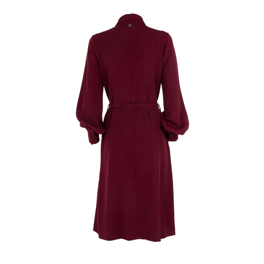Manila Grace Rode Jurk Chemisier Longuette Outlet Prijs Red Dames