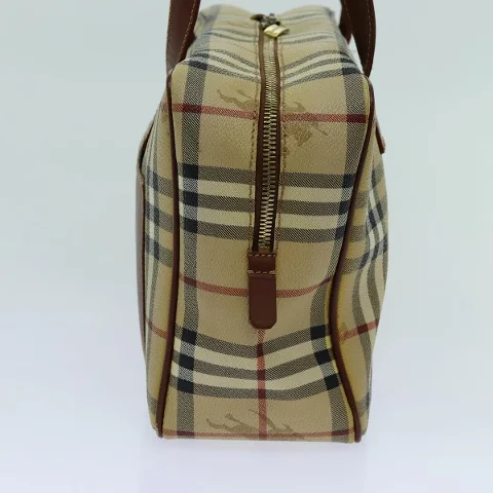 Burberry Vintage Pre-owned Canvas shoulder-bags Beige Dames