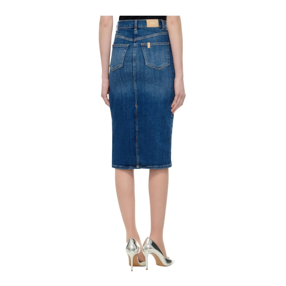 Liu Jo Midi Rok Elegant en Stijlvol Blue Dames