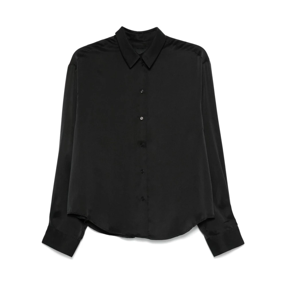Birgitte Herskind Zwarte Zijden River Shirt Black Dames