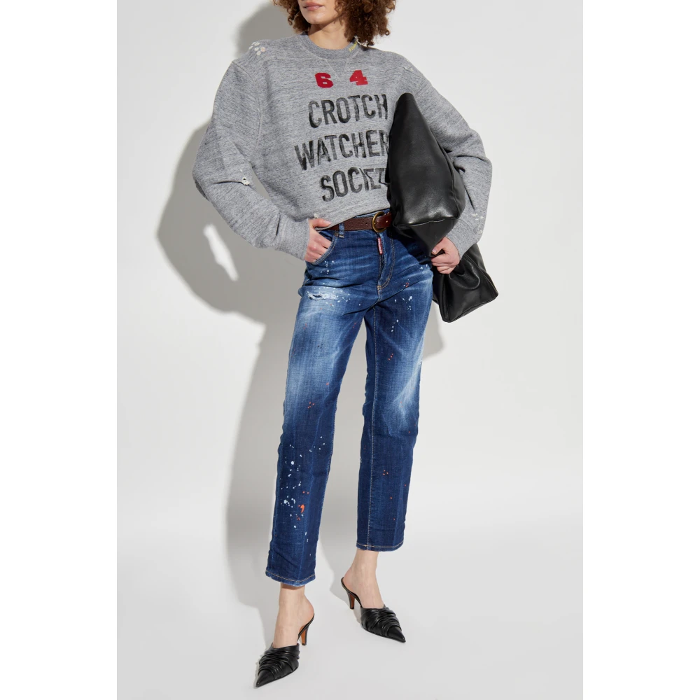Dsquared2 Gedrukte sweatshirt Gray Dames