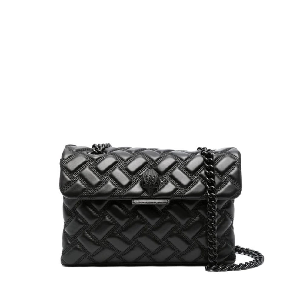 Kurt Geiger Gewatteerde schoudertas met kettingriem Black Dames