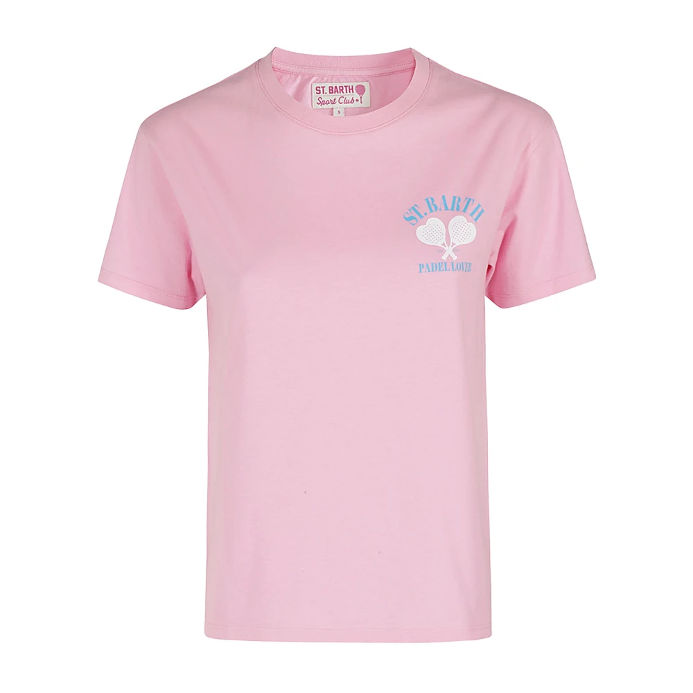 MC2 Saint Barth Katoenen Crew Neck T-Shirt Pink Dames