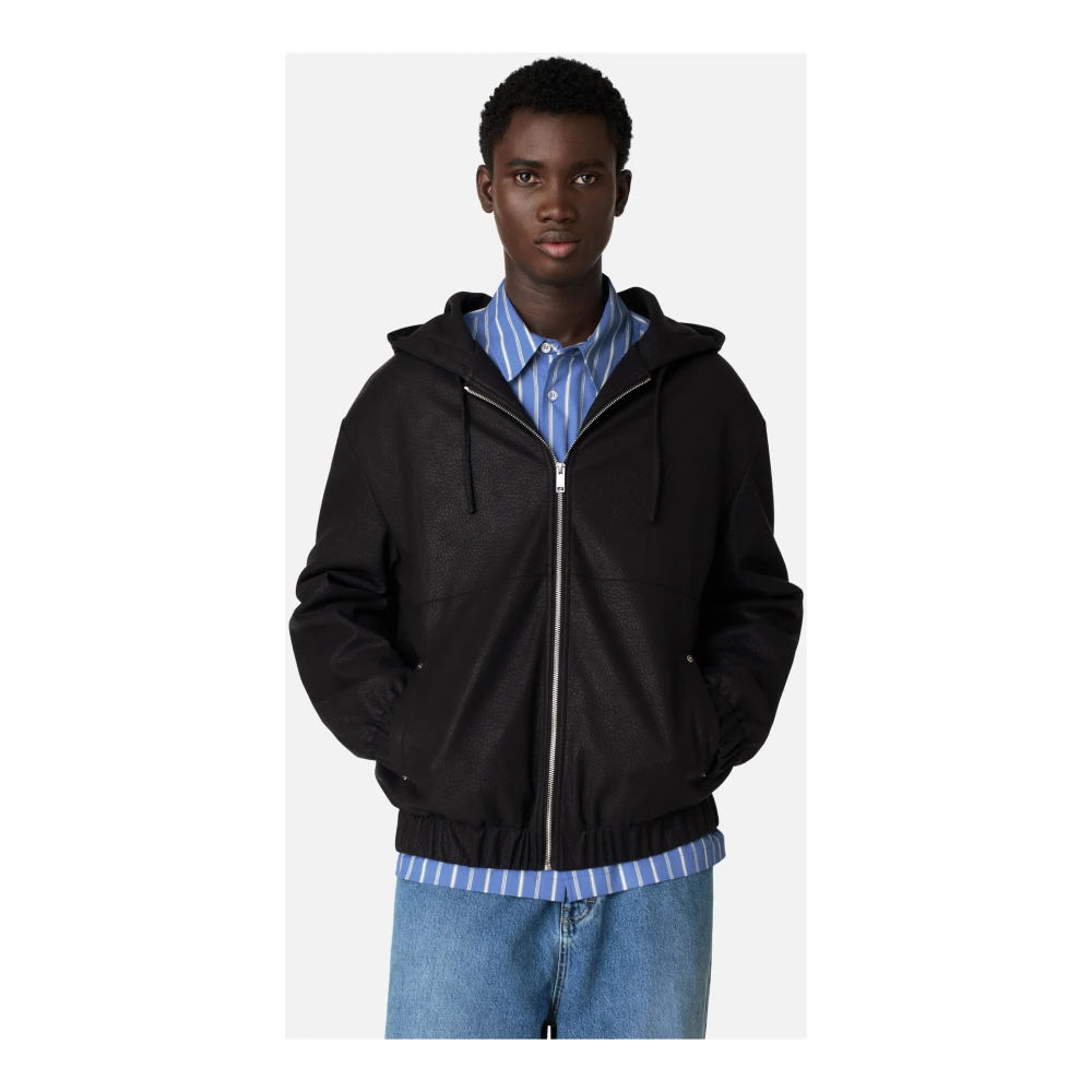 Axel Arigato Pebbled Hooded Jacket Black Heren