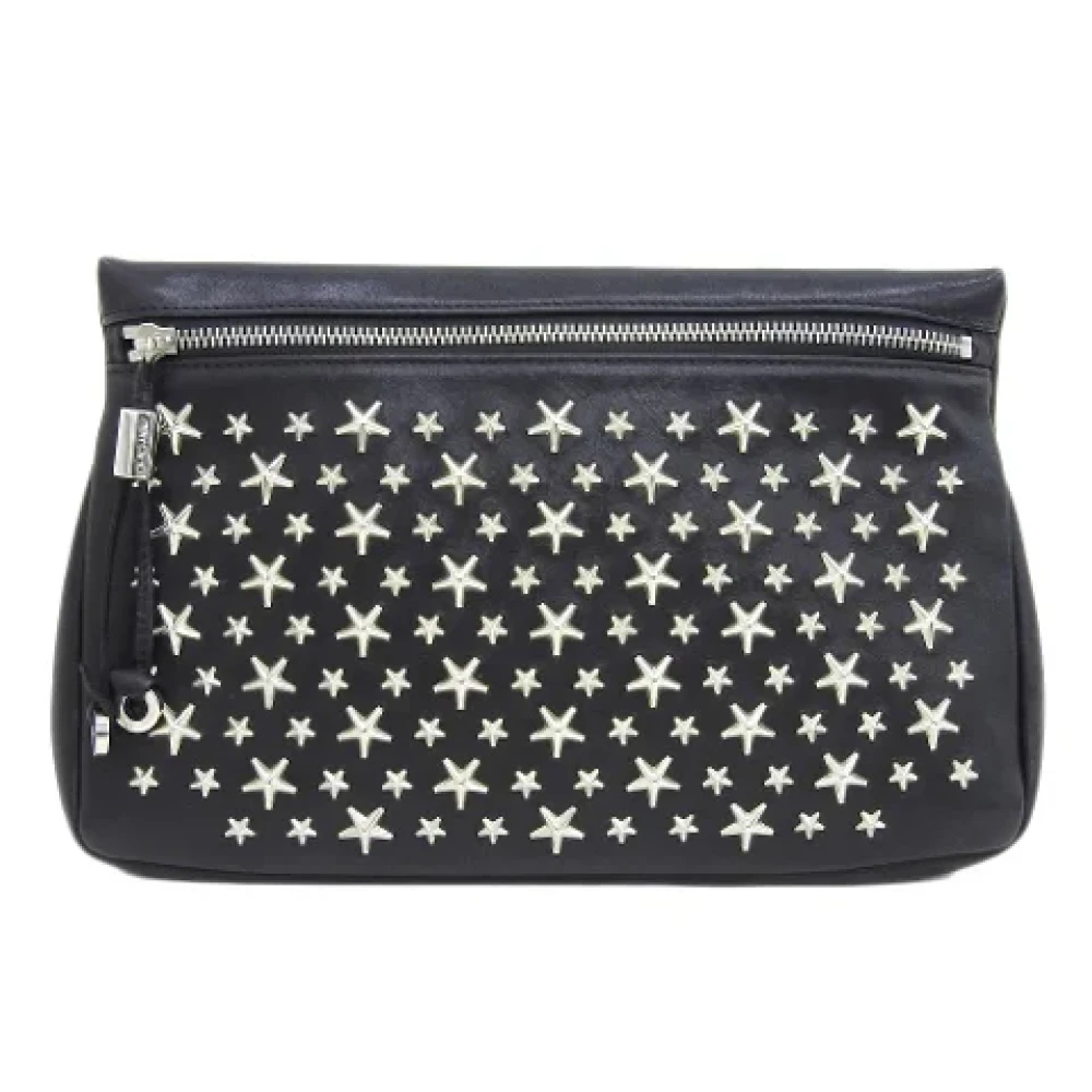 Jimmy Choo Pre-owned Leather clutches Black Dames