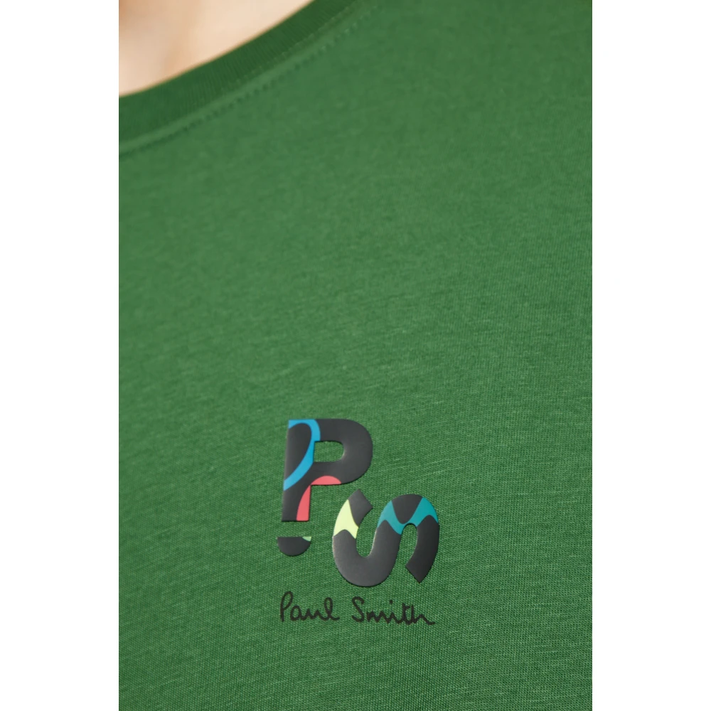 PS By Paul Smith T-shirt met bedrukt logo Green Heren