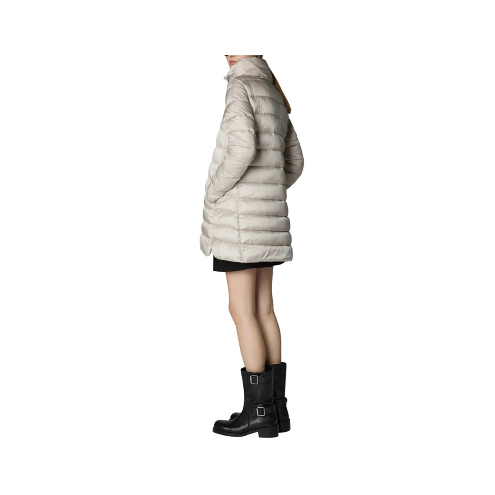 Save The Duck Beige Winterjas Dames Slim Fit Beige Dames
