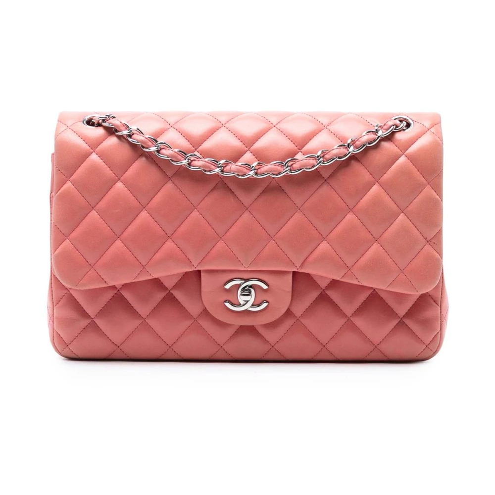 Chanel Vintage Women's Pink Pre-Owned Quilted Leather Shoulder Bag