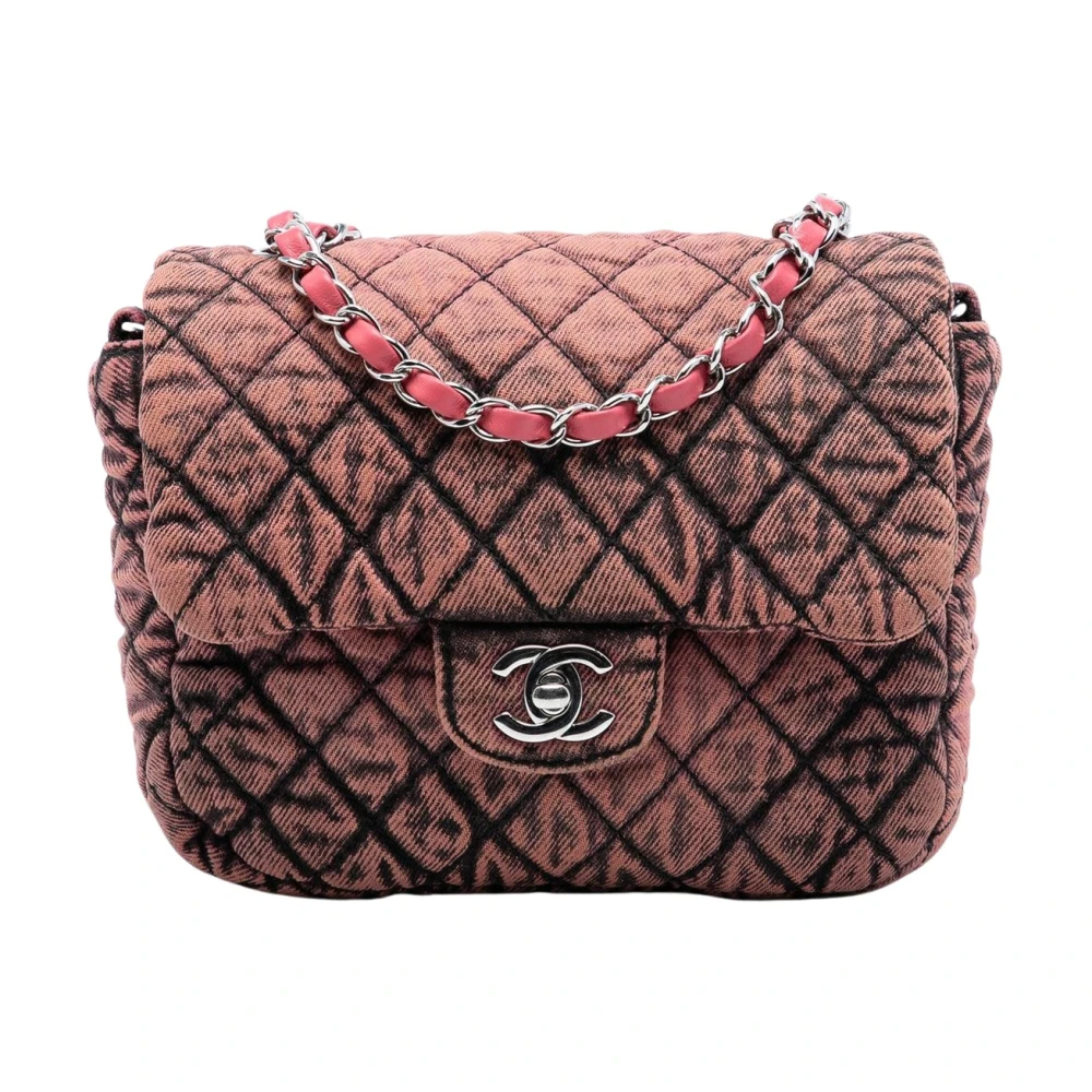Chanel Vintage Women's Pink Pre-Owned Quilted Flap Bag