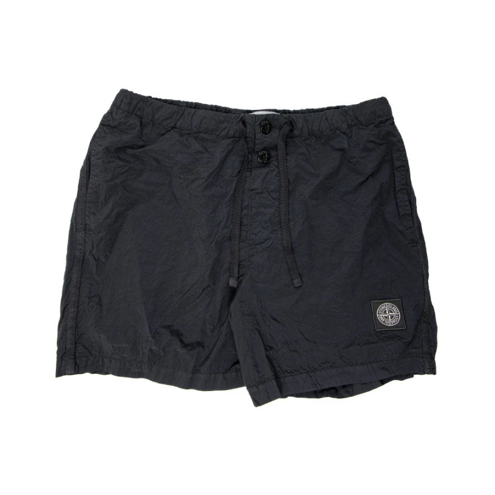 Stone Island Kompas Logo Zwemshorts in Zwart Black Heren