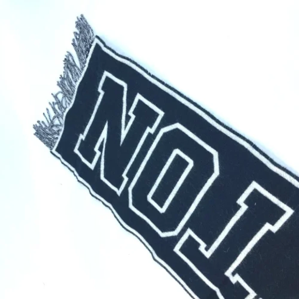 Louis Vuitton Vintage Pre-owned Wool scarves Black Dames