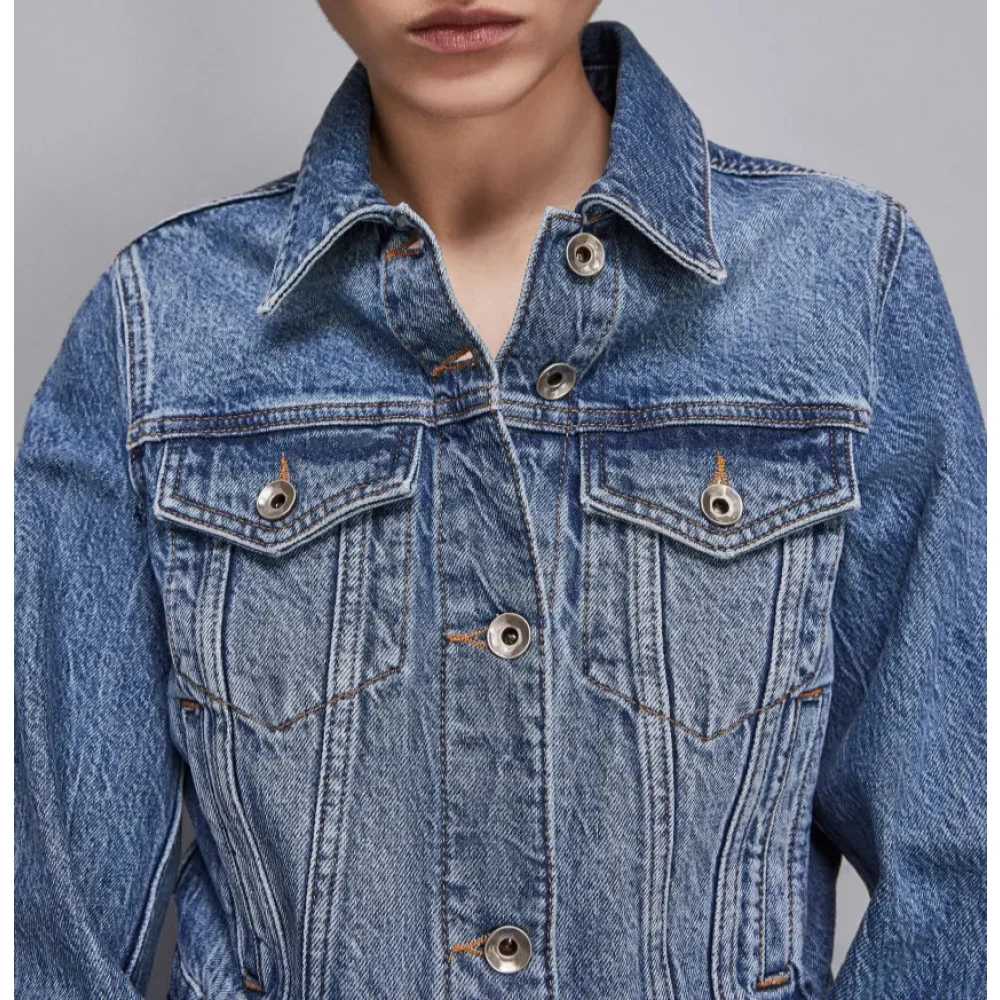 PATRIZIA PEPE Denim Essential Jack Blue Dames