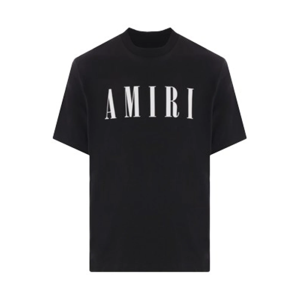 Amiri Logo Print T-shirt Black Heren