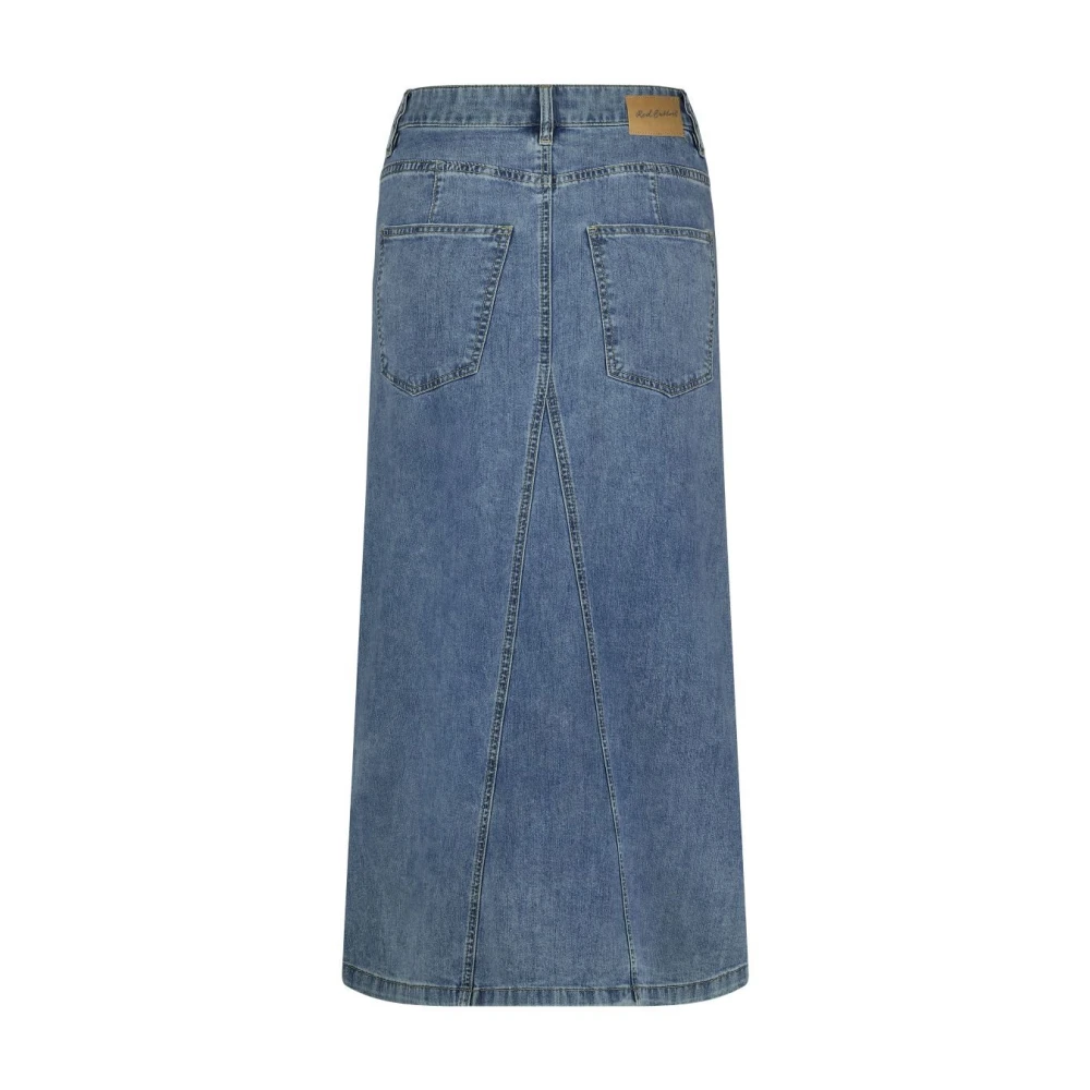 Red Button Aline Stone Rok met Dubbele Knoop Blue Dames