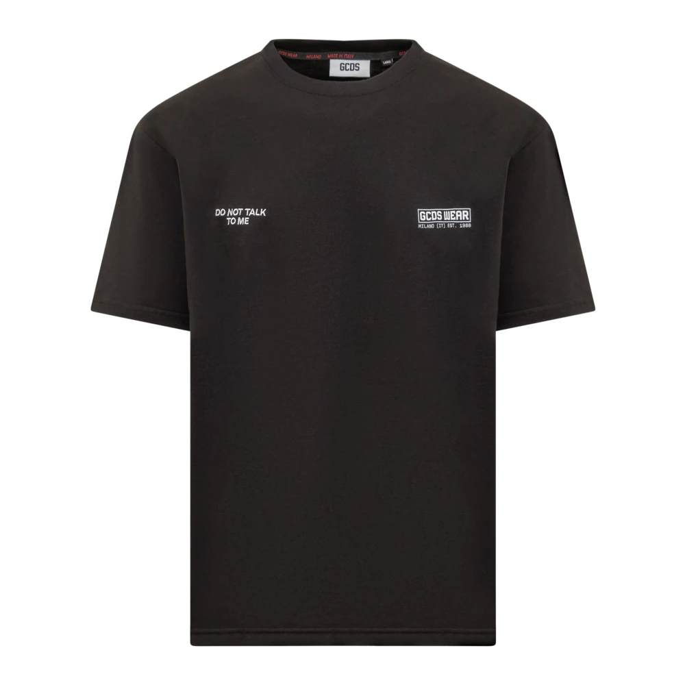 Gcds Losse T-Shirt Collectie Black Heren