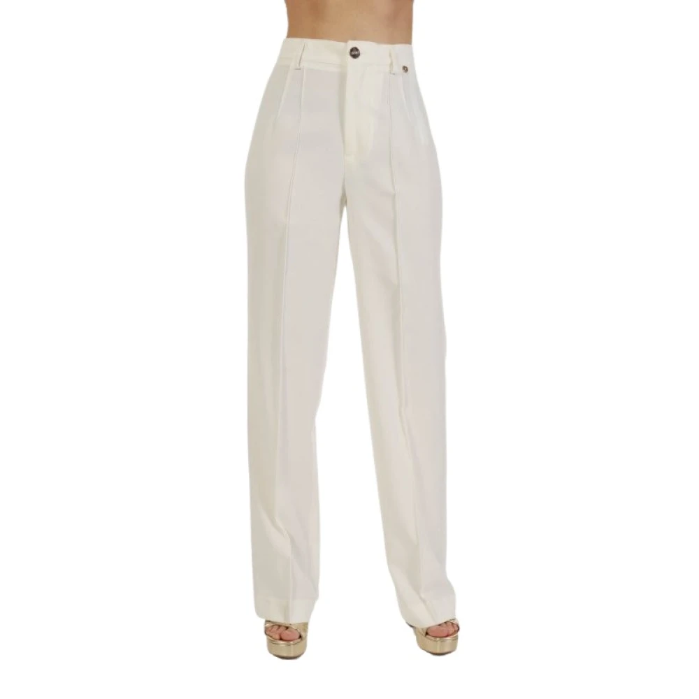 Liu Jo Vrouw Wit Wide Trousers