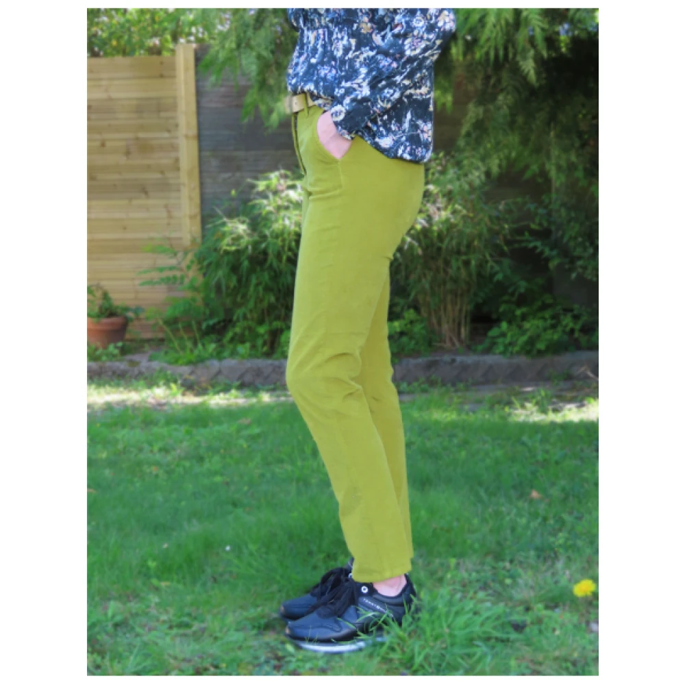 aeronautica militare Velours Chino Broek Cedro Green Dames