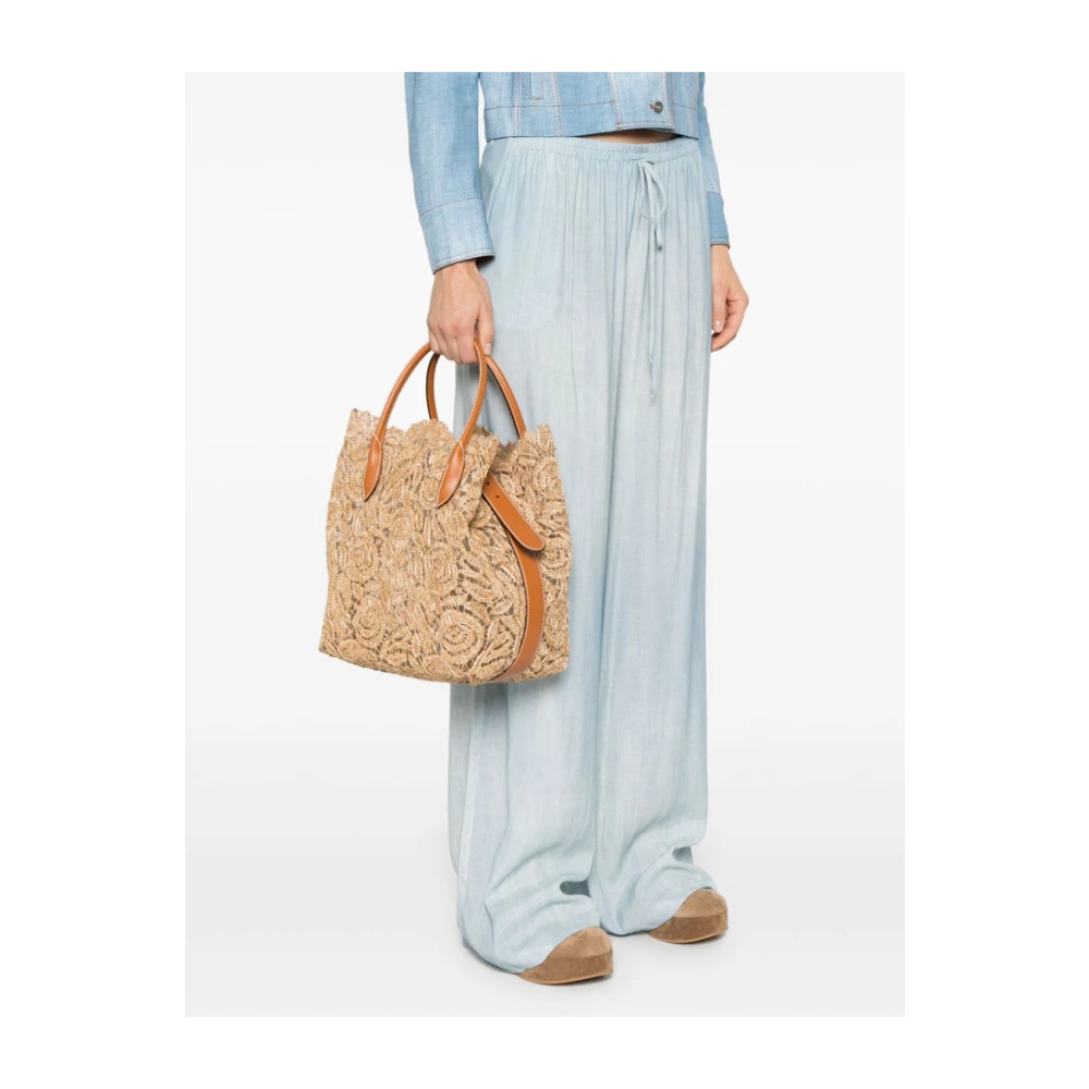Ermanno Scervino Beige Shopper Tas voor Vrouwen Beige Dames