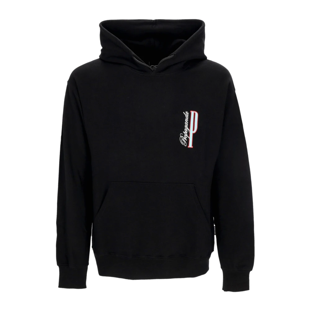Propaganda Men's Black Hoodies, Xs, Lightweight Hoodie With Kangaroo Pocket