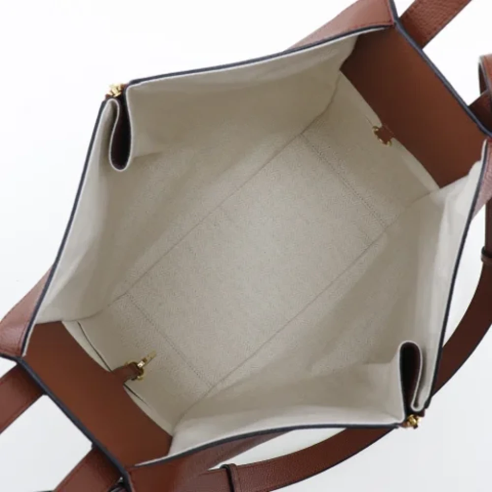 Loewe Pre-owned Fabric shoulder-bags Brown Dames