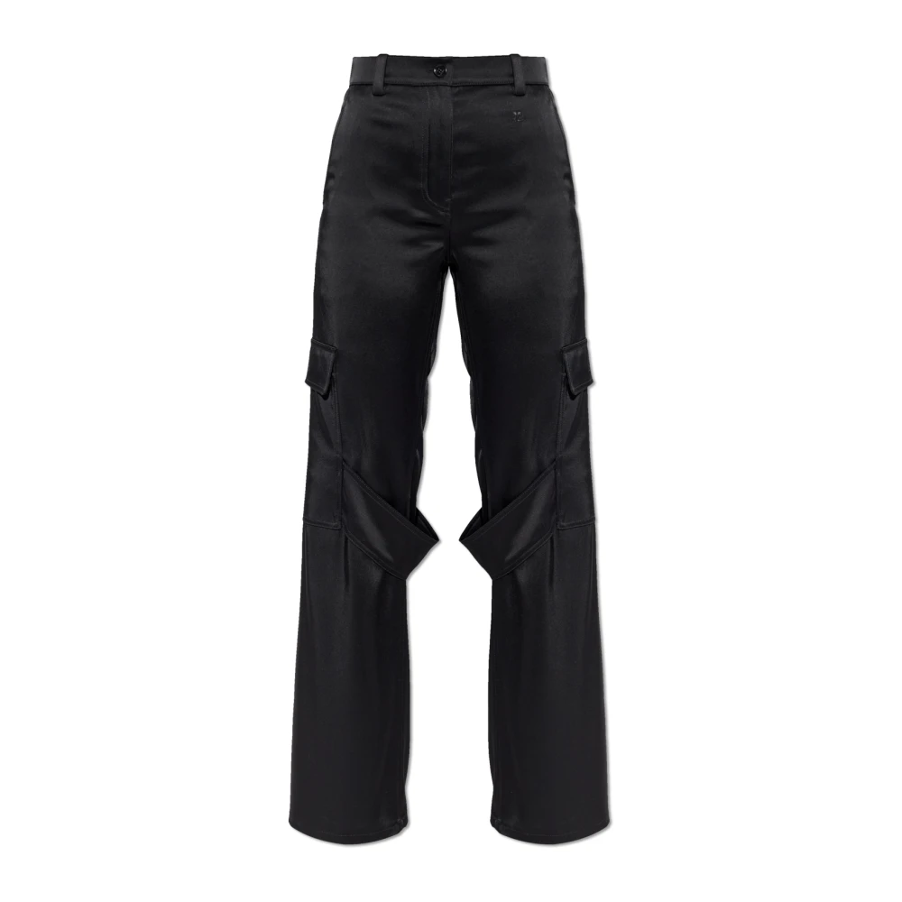 Courrèges Donna Nero Pantaloni, S, New,