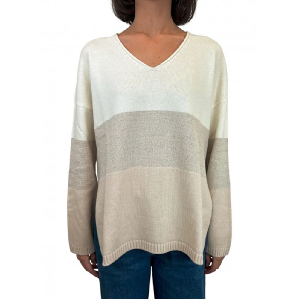 Gran Sasso V-hals Breigoed Multicolor Dames